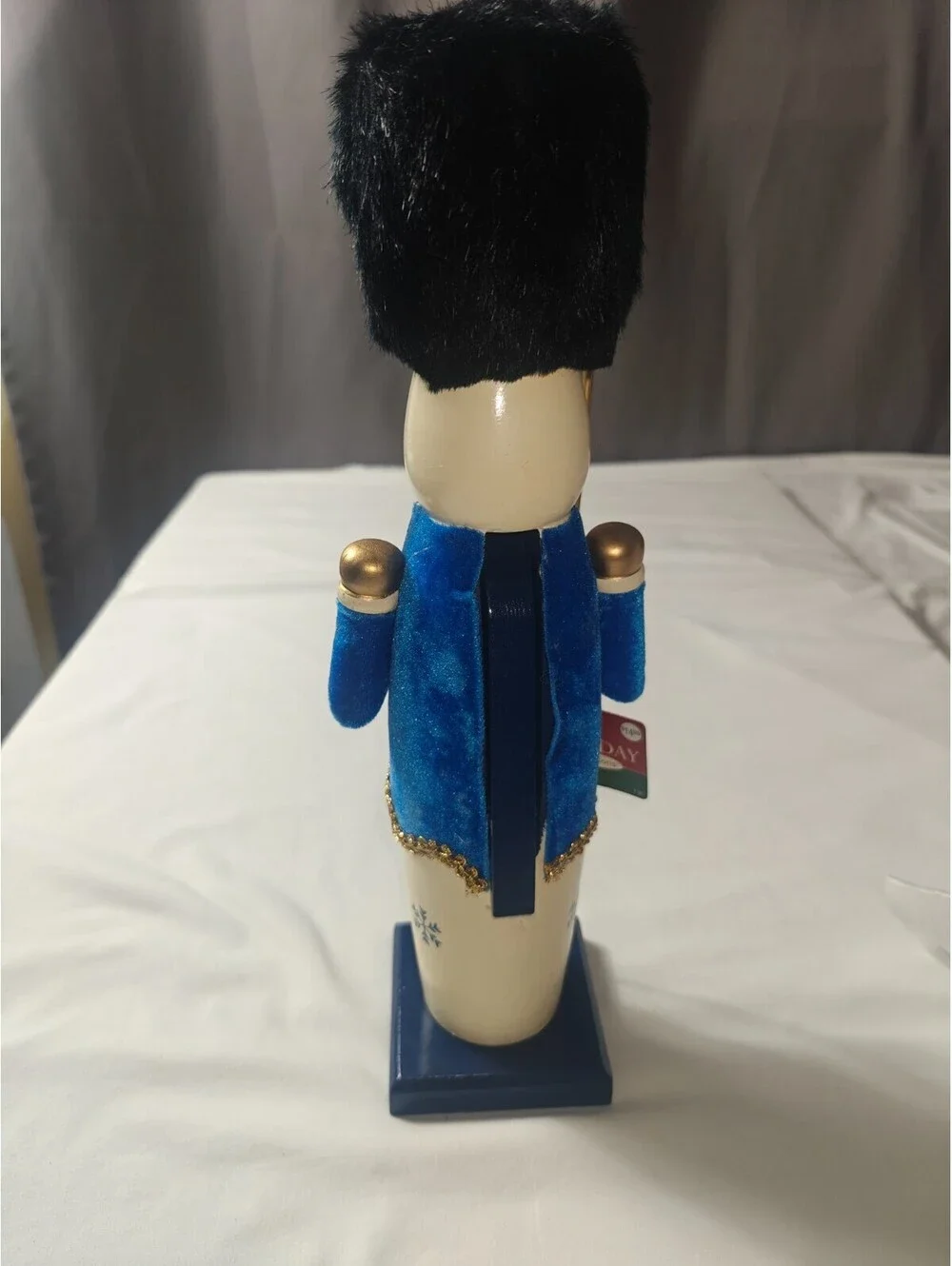 Wooden Snowman Nutcracker featuring a navy  Christmas  Winter Decoration 17